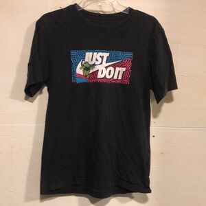 Nike Black Graphic T-Shirt Men's small S  Just Do It Design turtle shirt top